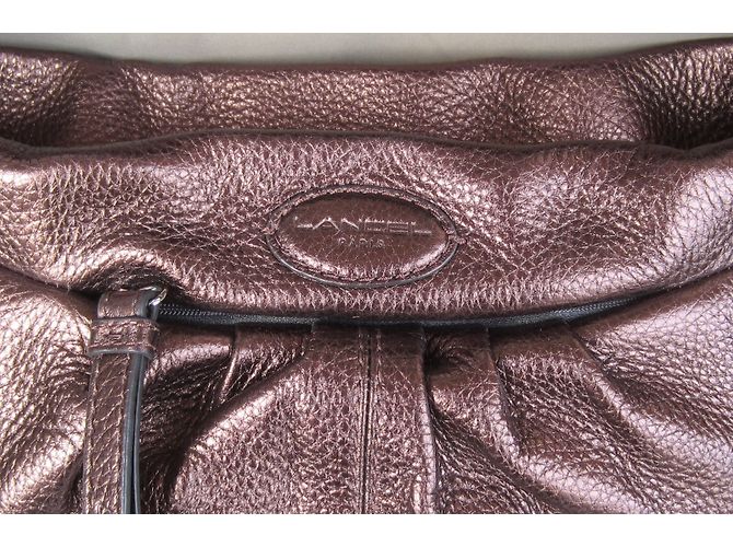 Borsa a spalla Lancel Angelina in pelle moka - vista 7