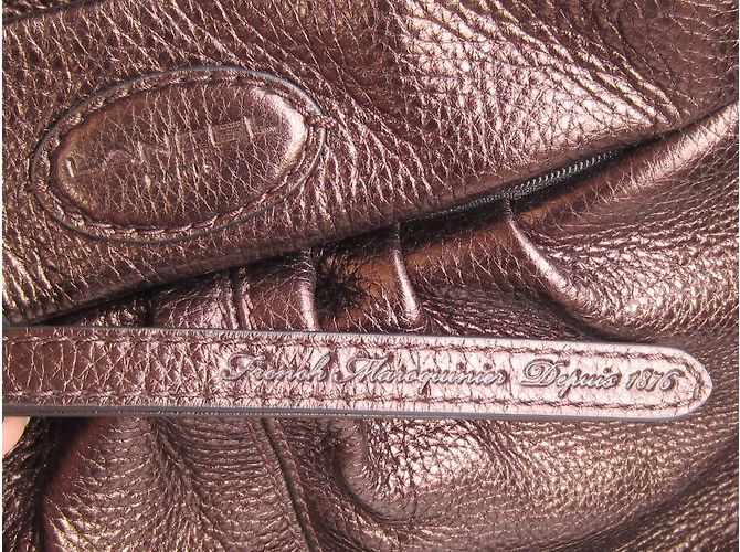 Borsa a spalla Lancel Angelina in pelle moka - vista 8