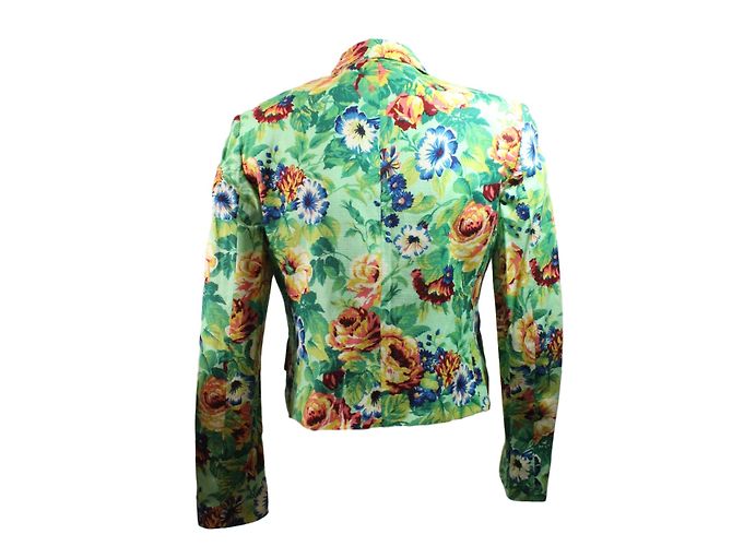 Kenzo Jungle Blumenmuster Jacke Viskose Leinen 40 Mehrfarben - Ansicht 2