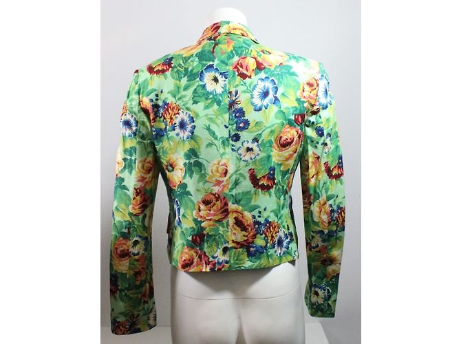 Kenzo Jungle Blumenmuster Jacke Viskose Leinen 40 Mehrfarben - Ansicht 6