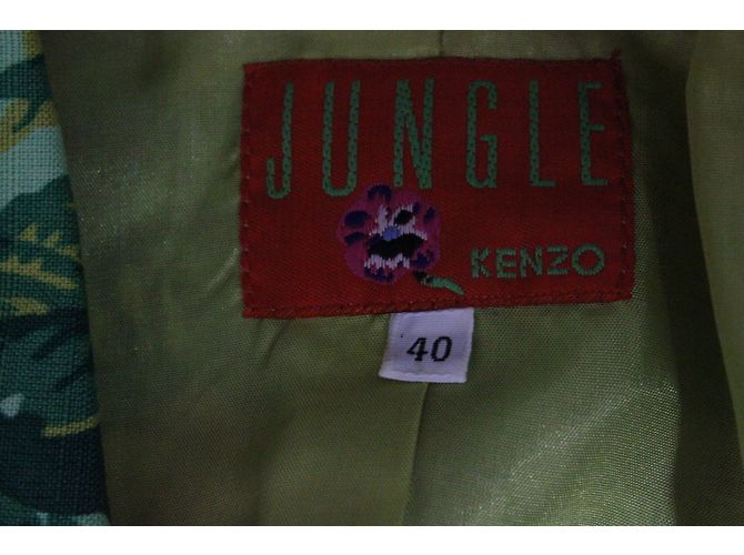 Kenzo Jungle Blumenmuster Jacke Viskose Leinen 40 Mehrfarben - Ansicht 9