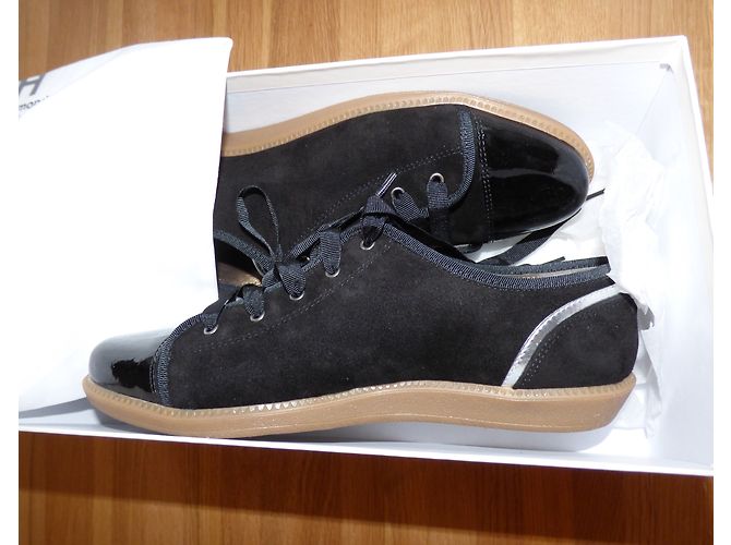 Sneakers Gerard Darel in pelle vernice e scamosciata nera Nero - vista 12