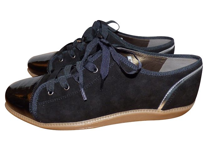 Sneakers Gerard Darel in pelle vernice e scamosciata nera Nero - vista 2