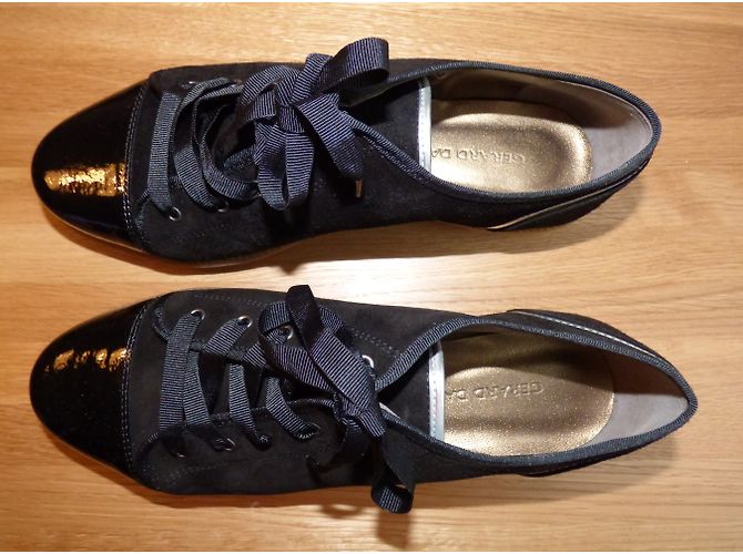 Sneakers Gerard Darel in pelle vernice e scamosciata nera Nero - vista 3