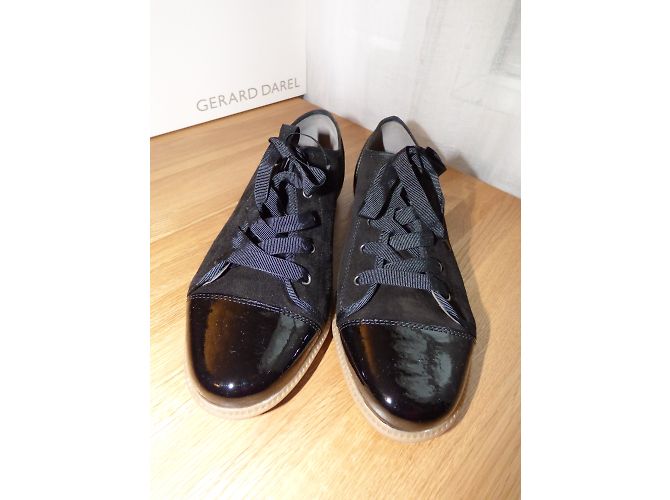 Sneakers Gerard Darel in pelle vernice e scamosciata nera Nero - vista 5
