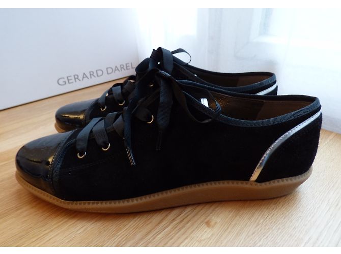 Sneakers Gerard Darel in pelle vernice e scamosciata nera Nero - vista 6