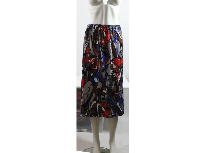 Falda midi Marni con estampado floral de viscosa Multicolor - vista 3
