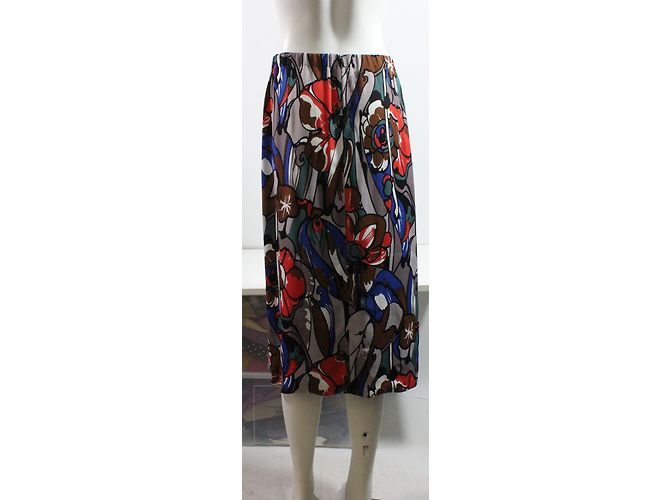 Falda midi Marni con estampado floral de viscosa Multicolor - vista 4
