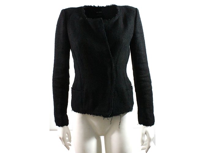 Giacca Isabel Marant nera in cotone e lino Nero - vista 4