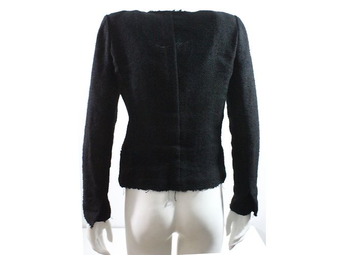 Giacca Isabel Marant nera in cotone e lino Nero - vista 6