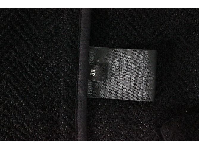 Giacca Isabel Marant nera in cotone e lino Nero - vista 8