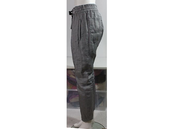 Pantalones Haider Ackermann de seda y lino con rayas - vista 6