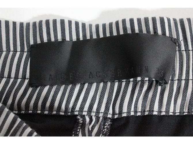 Pantalones Haider Ackermann de seda y lino con rayas - vista 7