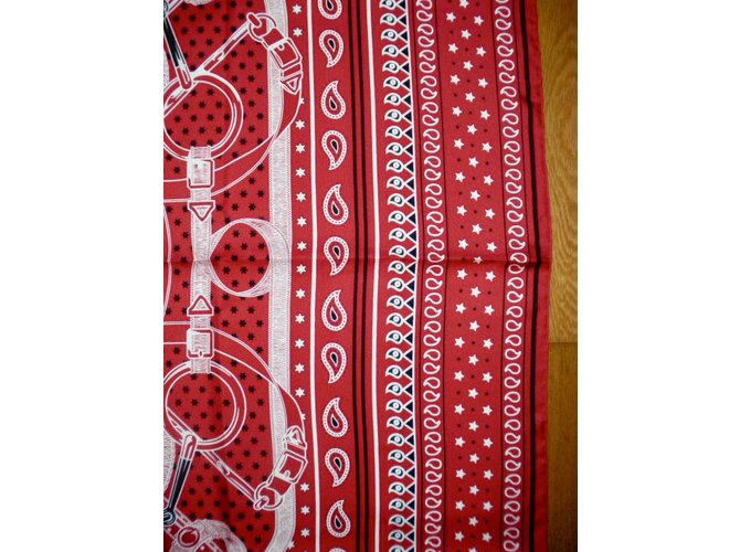 Hermès Cachecol de seda Vermelho - vista 8