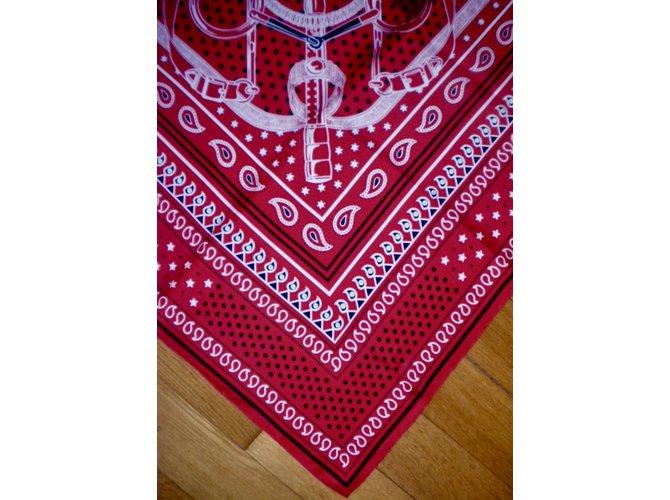 Hermès Cachecol de seda Vermelho - vista 9