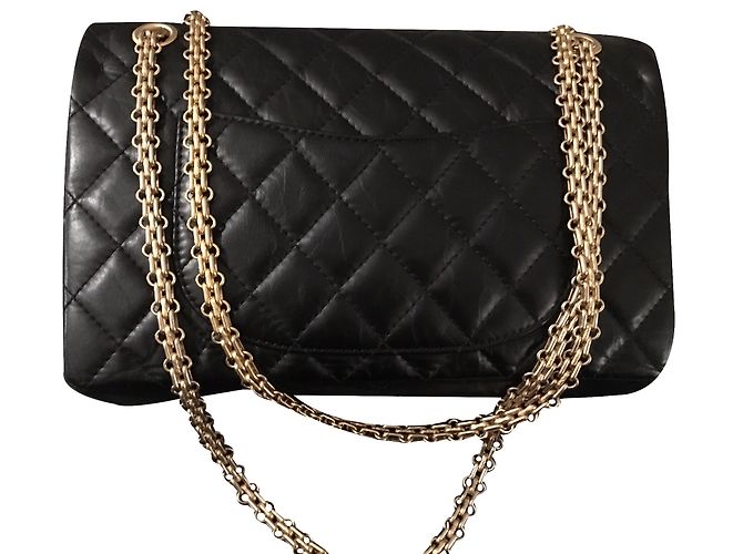 2.55 Chanel Handtasche Schwarz - Ansicht 2