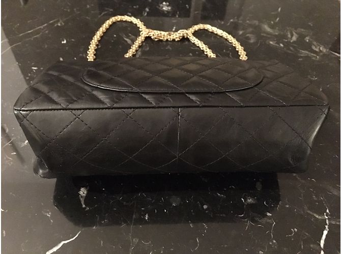 2.55 Chanel Handtasche Schwarz - Ansicht 4