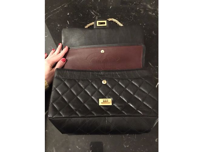 2.55 Chanel Handtasche Schwarz - Ansicht 5