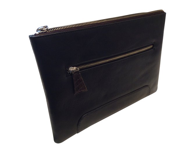 Autre Marque Python Leather iPad Case Ebony - view 2