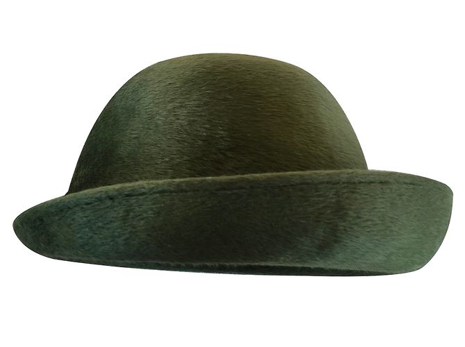 Autre Marque Cappello in feltro di coniglio taupe 1970 Verde - vista 2