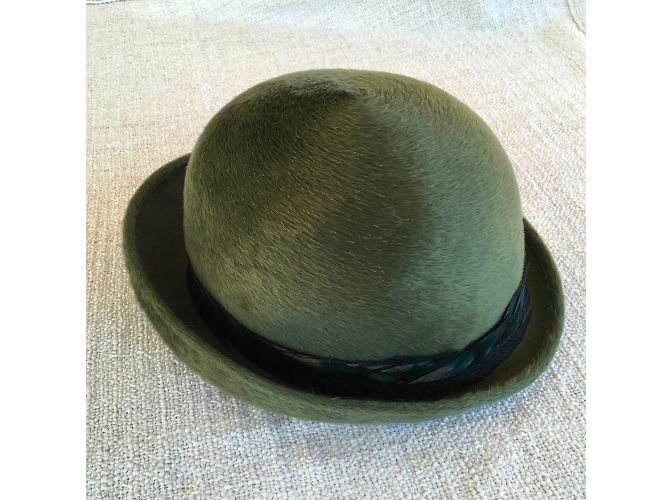 Autre Marque Cappello in feltro di coniglio taupe 1970 Verde - vista 4