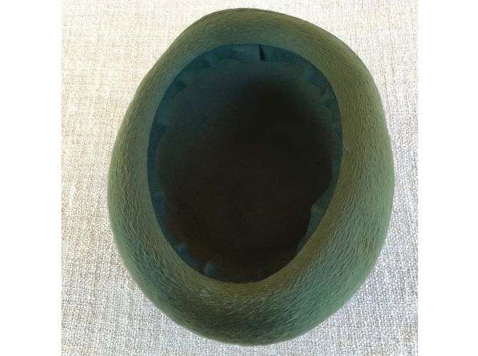 Autre Marque Cappello in feltro di coniglio taupe 1970 Verde - vista 6