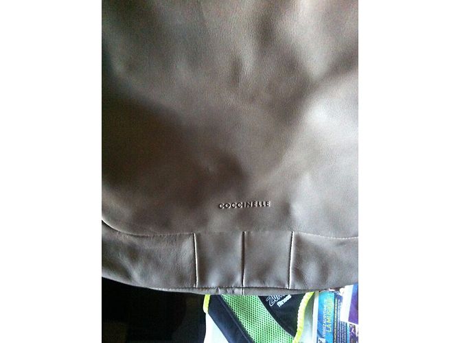 Autre Marque Borsa Coccinelle in pelle grigio taupe - vista 4