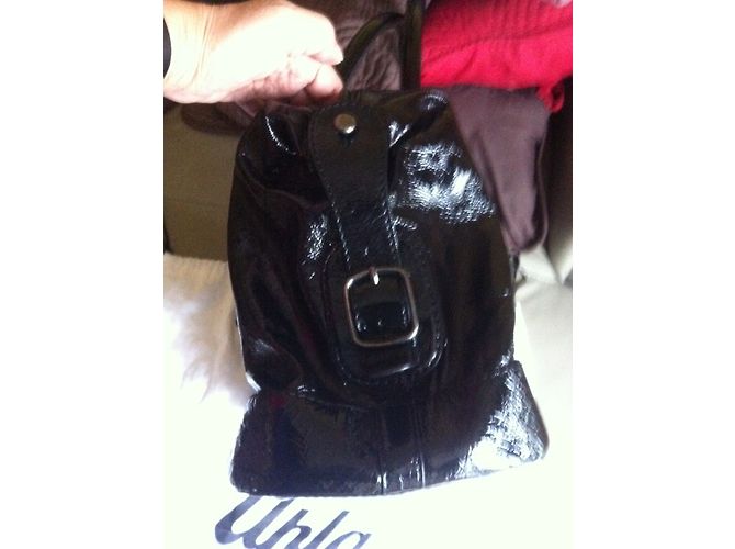Autre Marque Borsa a mano UPLA Angie in vernice nera Nero - vista 6