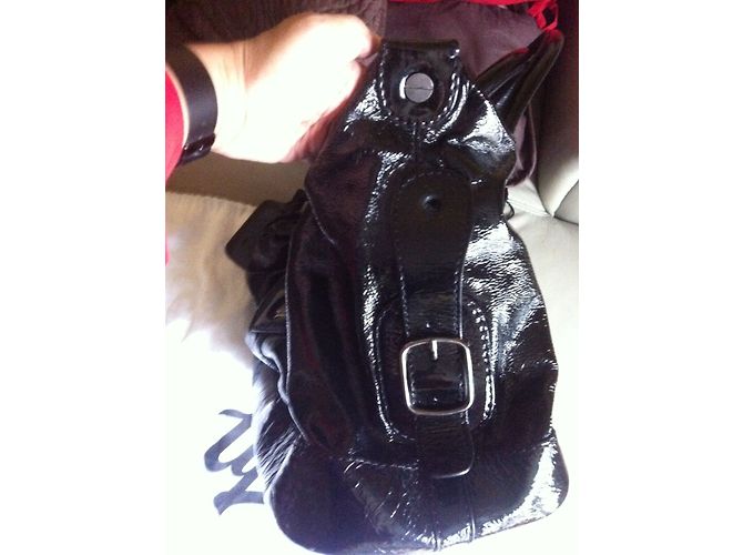 Autre Marque Borsa a mano UPLA Angie in vernice nera Nero - vista 7