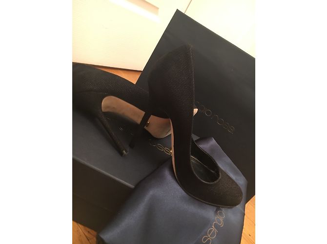 Décolleté Sergio Rossi Kalika in pelle nero argento 35.5 - vista 5