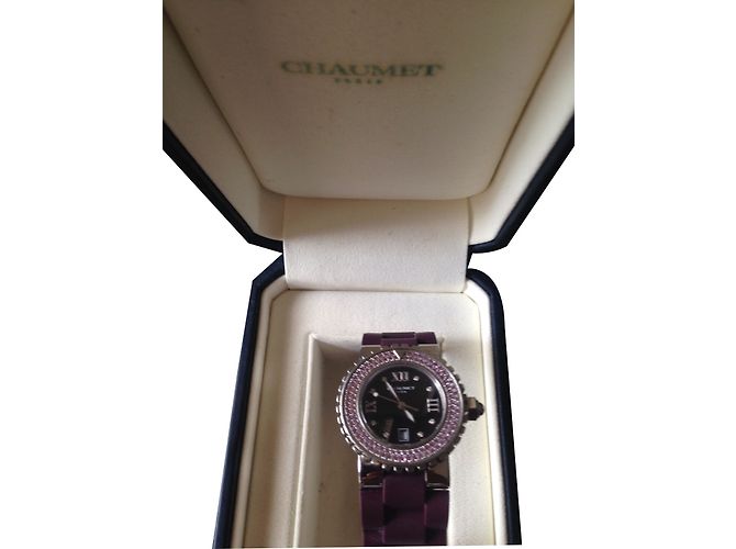 Chaumet Class One Uhr Rosa Saphir und Diamanten Stahl Pflaume - Ansicht 2
