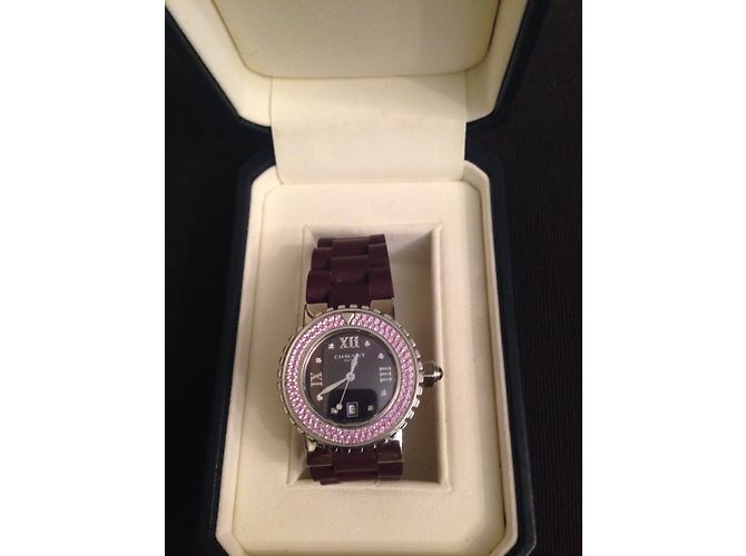 Chaumet Class One Uhr Rosa Saphir und Diamanten Stahl Pflaume - Ansicht 7