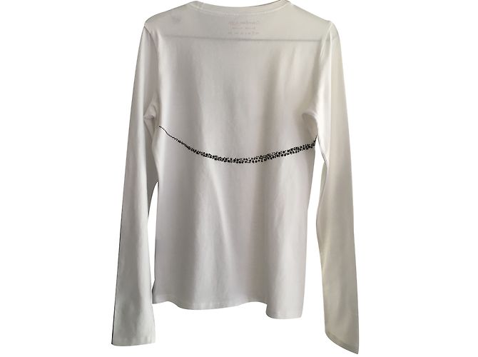 Camiseta de manga larga Calvin Klein de algodón crema Crudo - vista 2