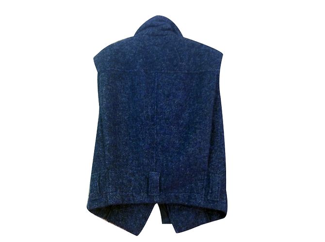 Isabel Marant Estelle Tweed Wollweste Mitternachtsblau - Ansicht 2