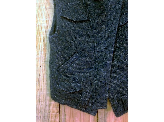 Isabel Marant Estelle Tweed Wollweste Mitternachtsblau - Ansicht 6