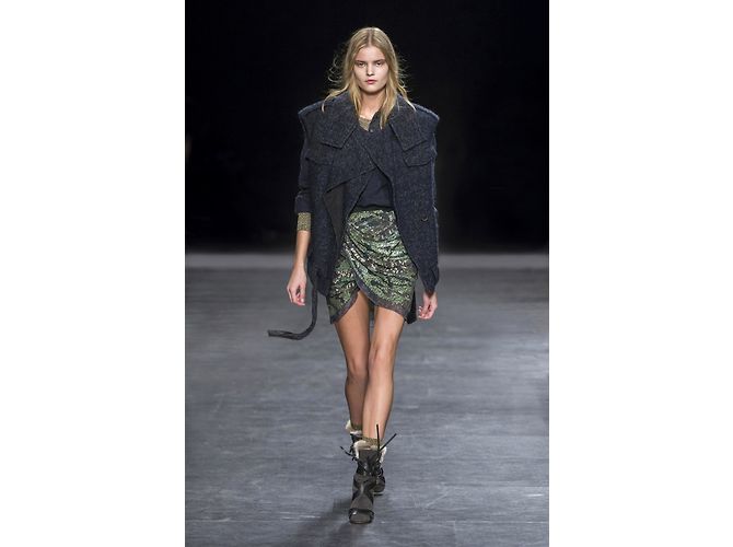 Isabel Marant Estelle Tweed Wollweste Mitternachtsblau - Ansicht 8