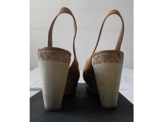 Scarpe con zecca Jil Sander Pelle Senape 38 IT - vista 3