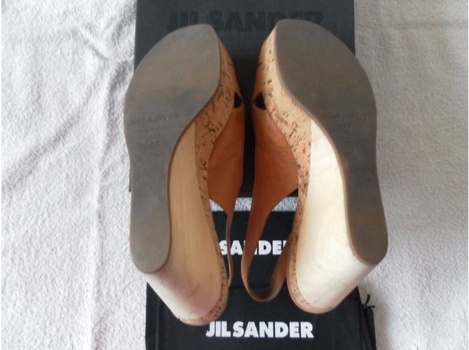 Scarpe con zecca Jil Sander Pelle Senape 38 IT - vista 4