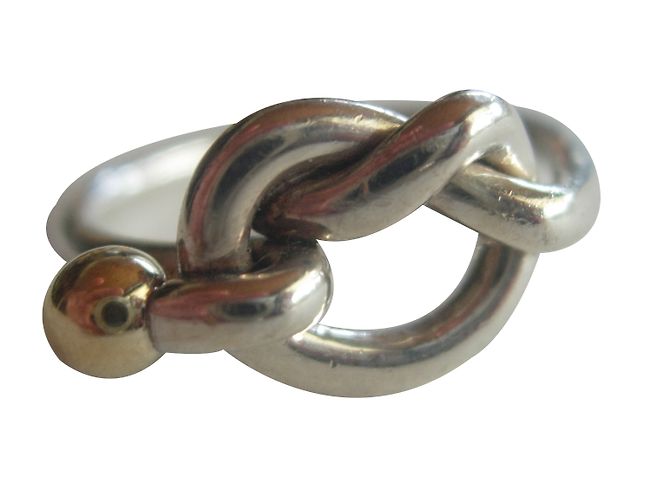 Anello Tiffany & Co Love Knot in argento e oro giallo 18k - vista 2