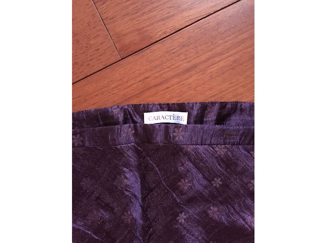 Autre Marque Caractère Damast Leinenkleid Dunkelrot Bordeaux - Ansicht 3