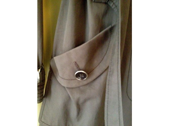 Gabardina Barbara Bui Taupe de Algodón Gris pardo - vista 7