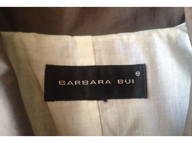 Gabardina Barbara Bui Taupe de Algodón Gris pardo - vista 9