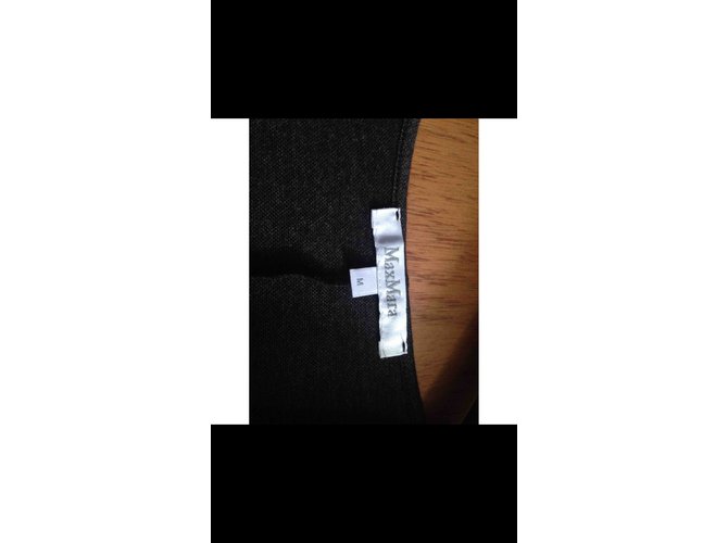 Max Mara Pullover Braun aus Wolle mit Lederarmbändern M - Ansicht 3