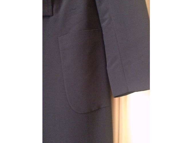 Abrigo Ligero Burberry Prorsum Gris Azulado Seda Nylon - vista 7