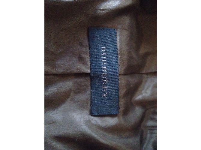 Abrigo Ligero Burberry Prorsum Gris Azulado Seda Nylon - vista 9