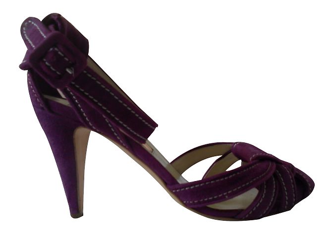 Sandali Rupert Sanderson in scamosciato viola Porpora - vista 2