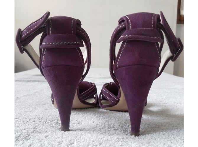 Sandali Rupert Sanderson in scamosciato viola Porpora - vista 3