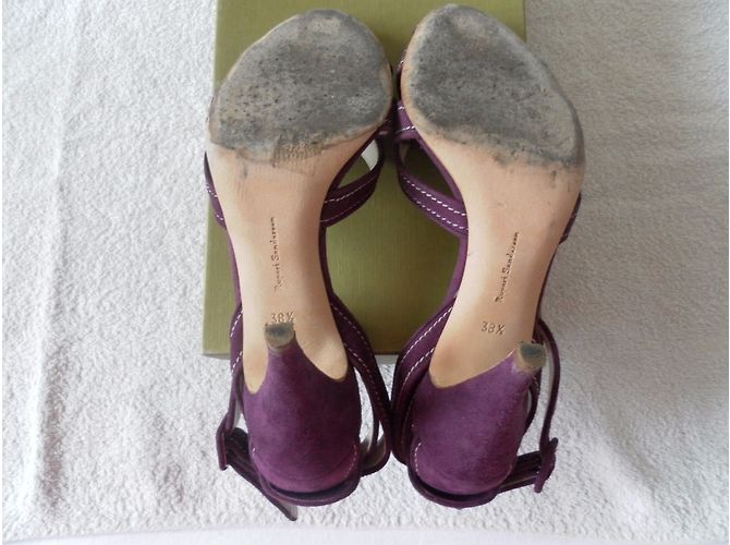 Sandali Rupert Sanderson in scamosciato viola Porpora - vista 4