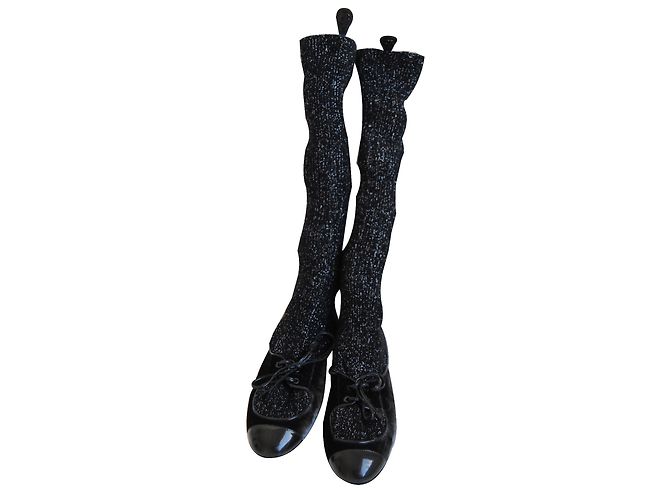 Chanel Boots Black Dark grey - view 2