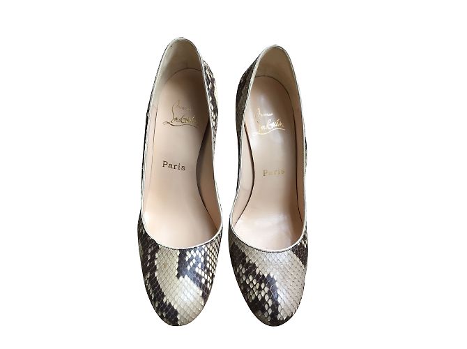 Escarpins Christian Louboutin Simple Pump Python - vue 2